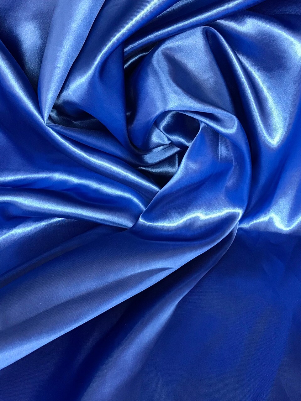 1 Yard Royal Blue Satin Fabric Polyester Smooth Lightweight Sheen 58″-60″ Wide